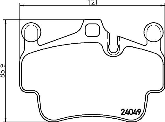 HELLA 8DB 355 014-161 - Гальмівні колодки, дискові гальма autozip.com.ua