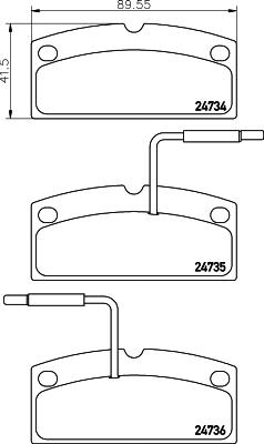 HELLA 8DB 355 014-181 - Гальмівні колодки, дискові гальма autozip.com.ua