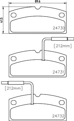 HELLA 8DB 355 014-171 - Гальмівні колодки, дискові гальма autozip.com.ua