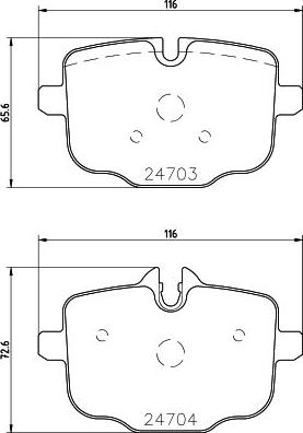 HELLA 8DB 355 014-361 - Гальмівні колодки, дискові гальма autozip.com.ua