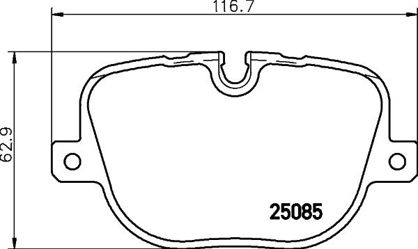 HELLA 8DB 355 015-451 - Гальмівні колодки, дискові гальма autozip.com.ua