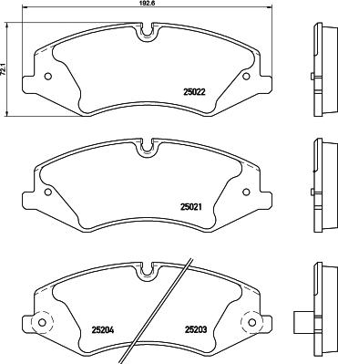 HELLA 8DB 355 015-551 - Гальмівні колодки, дискові гальма autozip.com.ua