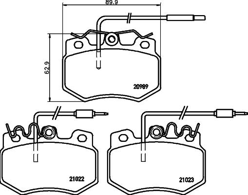 HELLA 8DB 355 015-511 - Гальмівні колодки, дискові гальма autozip.com.ua