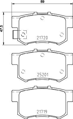 HELLA 8DB 355 015-611 - Гальмівні колодки, дискові гальма autozip.com.ua