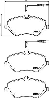 HELLA 8DB 355 015-621 - Гальмівні колодки, дискові гальма autozip.com.ua