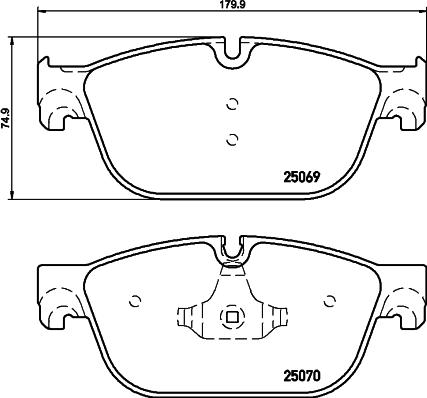 HELLA 8DB 355 015-061 - Гальмівні колодки, дискові гальма autozip.com.ua