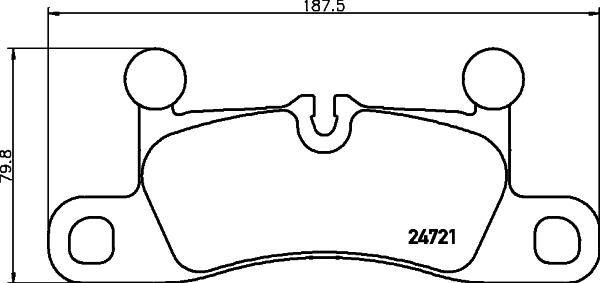 HELLA 8DB 355 015-101 - Гальмівні колодки, дискові гальма autozip.com.ua