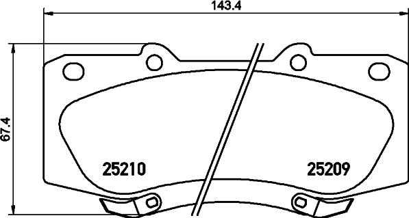 HELLA 8DB 355 015-821 - Гальмівні колодки, дискові гальма autozip.com.ua