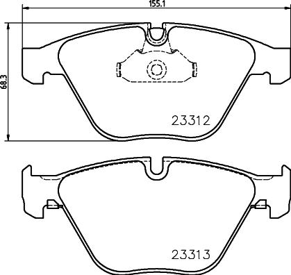 HELLA 8DB 355 015-391 - Гальмівні колодки, дискові гальма autozip.com.ua