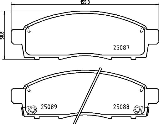 HELLA 8DB 355 023-401 - Гальмівні колодки, дискові гальма autozip.com.ua