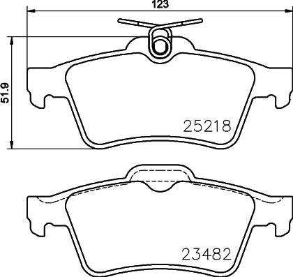 HELLA 8DB 355 015-741 - Гальмівні колодки, дискові гальма autozip.com.ua