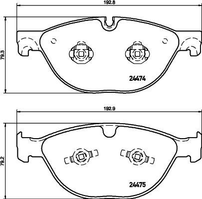 HELLA 8DB 355 015-701 - Гальмівні колодки, дискові гальма autozip.com.ua