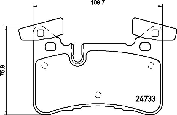 HELLA 8DB 355 015-721 - Гальмівні колодки, дискові гальма autozip.com.ua