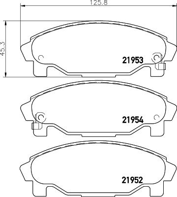 HELLA 8DB 355 029-361 - Гальмівні колодки, дискові гальма autozip.com.ua