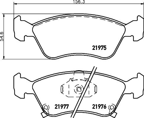 HELLA 8DB 355 016-981 - Гальмівні колодки, дискові гальма autozip.com.ua