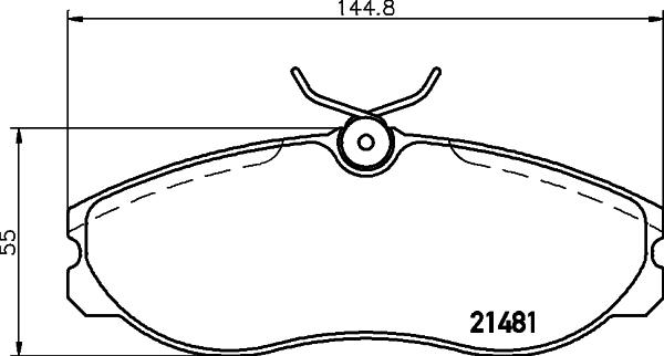 HELLA 8DB 355 016-651 - Гальмівні колодки, дискові гальма autozip.com.ua