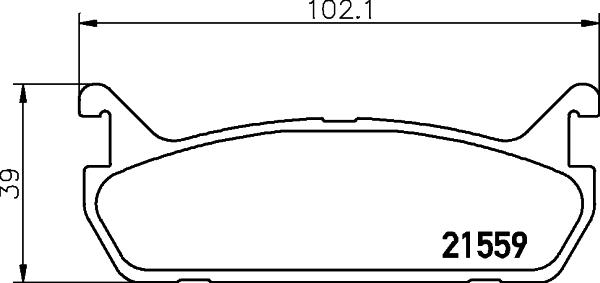 HELLA 8DB 355 016-601 - Гальмівні колодки, дискові гальма autozip.com.ua