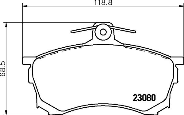 HELLA 8DB 355 016-671 - Гальмівні колодки, дискові гальма autozip.com.ua