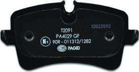 HELLA 8DB 355 016-011 - Гальмівні колодки, дискові гальма autozip.com.ua