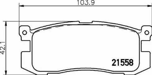 HELLA 8DB 355 016-361 - Гальмівні колодки, дискові гальма autozip.com.ua