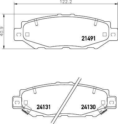 HELLA 8DB 355 016-751 - Гальмівні колодки, дискові гальма autozip.com.ua