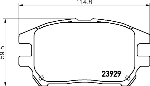 HELLA 8DB 355 010-441 - Гальмівні колодки, дискові гальма autozip.com.ua