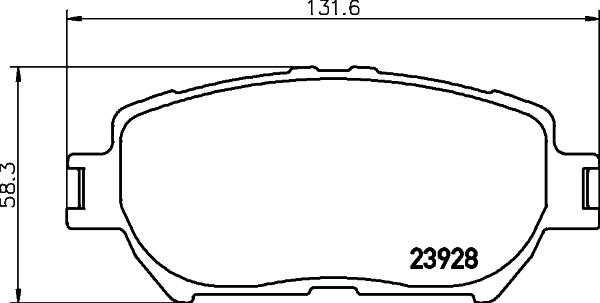 HELLA 8DB 355 010-431 - Гальмівні колодки, дискові гальма autozip.com.ua