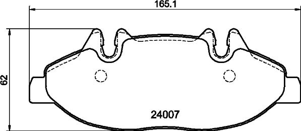 HELLA 8DB 355 010-651 - Гальмівні колодки, дискові гальма autozip.com.ua