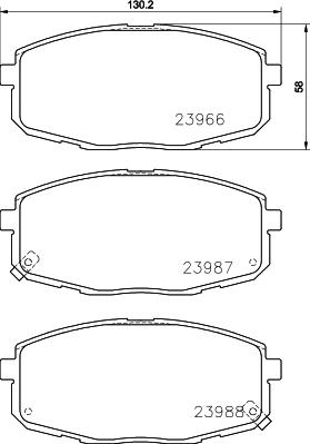 HELLA 8DB 355 010-611 - Гальмівні колодки, дискові гальма autozip.com.ua