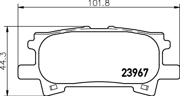 HELLA 8DB 355 010-621 - Гальмівні колодки, дискові гальма autozip.com.ua