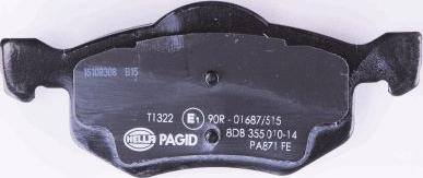 HELLA 8DB 355 010-141 - Гальмівні колодки, дискові гальма autozip.com.ua