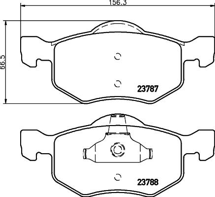 HELLA 8DB 355 010-141 - Гальмівні колодки, дискові гальма autozip.com.ua