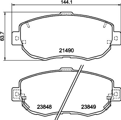 HELLA 8DB 355 010-151 - Гальмівні колодки, дискові гальма autozip.com.ua