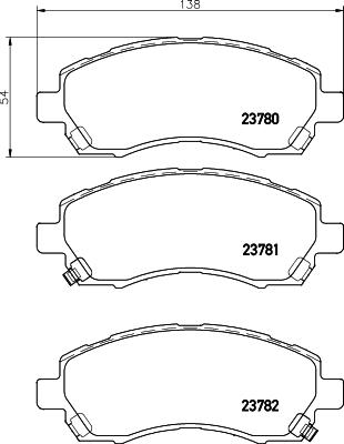 HELLA 8DB 355 027-931 - Гальмівні колодки, дискові гальма autozip.com.ua