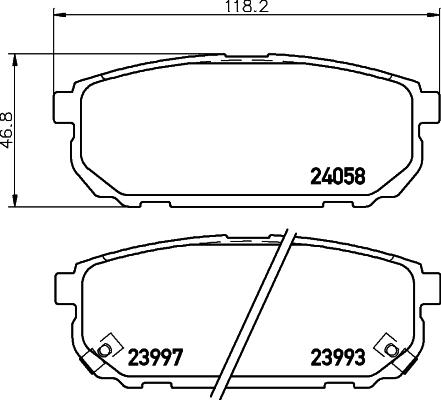 HELLA 8DB 355 010-871 - Гальмівні колодки, дискові гальма autozip.com.ua