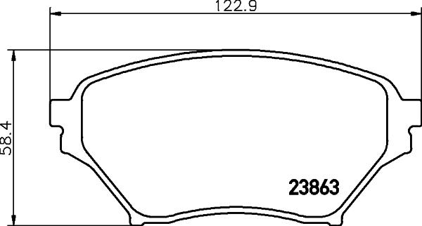 HELLA 8DB 355 010-261 - Гальмівні колодки, дискові гальма autozip.com.ua