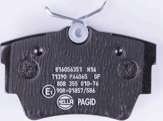 HELLA 8DB 355 010-761 - Гальмівні колодки, дискові гальма autozip.com.ua