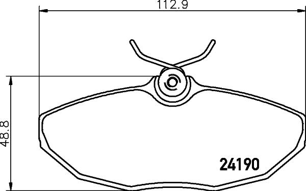 HELLA 8DB 355 011-961 - Гальмівні колодки, дискові гальма autozip.com.ua