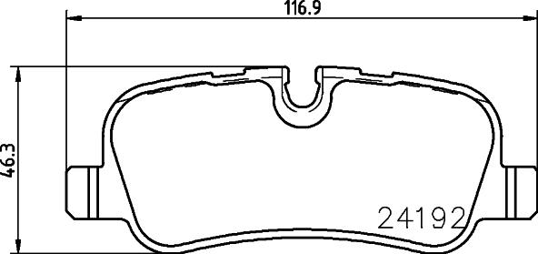 HELLA 8DB 355 011-981 - Гальмівні колодки, дискові гальма autozip.com.ua