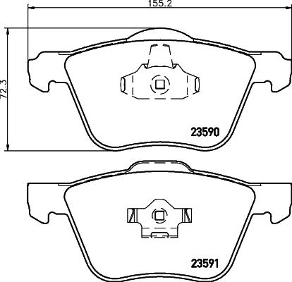 HELLA 8DB 355 011-571 - Гальмівні колодки, дискові гальма autozip.com.ua