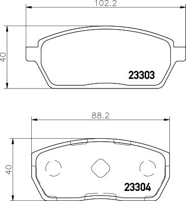 HELLA 8DB 355 011-611 - Гальмівні колодки, дискові гальма autozip.com.ua