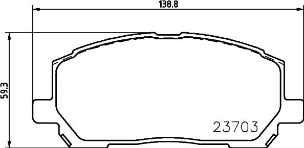 HELLA 8DB 355 011-161 - Гальмівні колодки, дискові гальма autozip.com.ua