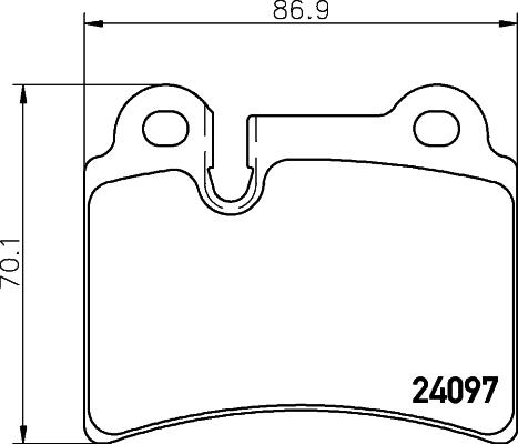 HELLA 8DB 355 011-861 - Гальмівні колодки, дискові гальма autozip.com.ua