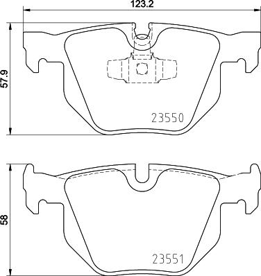 HELLA 8DB 355 011-801 - Гальмівні колодки, дискові гальма autozip.com.ua