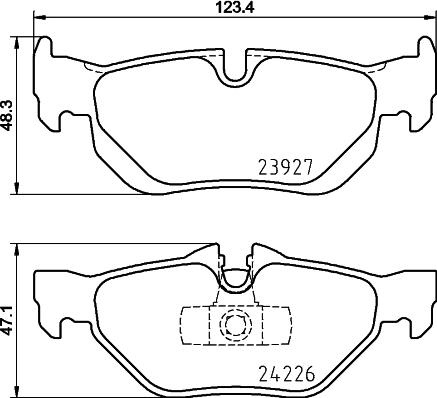 HELLA 8DB 355 026-051 - Гальмівні колодки, дискові гальма autozip.com.ua