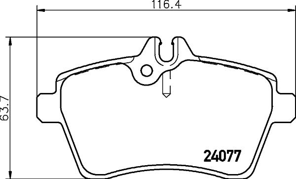 HELLA 8DB 355 011-371 - Гальмівні колодки, дискові гальма autozip.com.ua