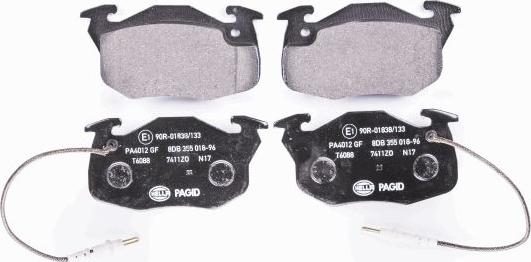HELLA 8DB 355 018-961 - Гальмівні колодки, дискові гальма autozip.com.ua
