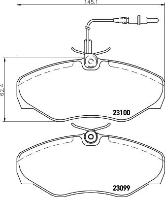 HELLA 8DB 355 018-501 - Гальмівні колодки, дискові гальма autozip.com.ua