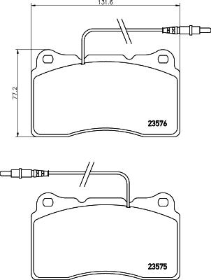 HELLA 8DB 355 018-671 - Гальмівні колодки, дискові гальма autozip.com.ua