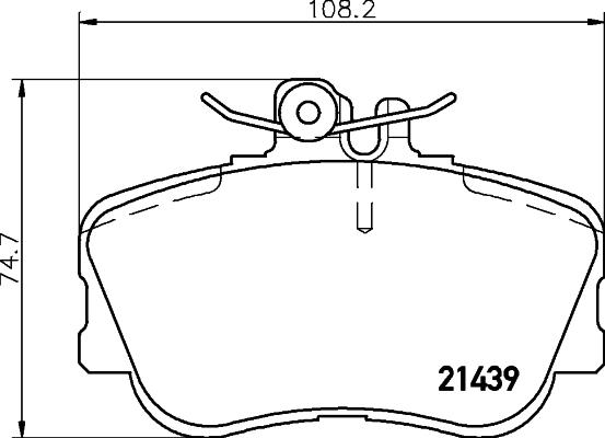 HELLA 8DB 355 018-041 - Гальмівні колодки, дискові гальма autozip.com.ua